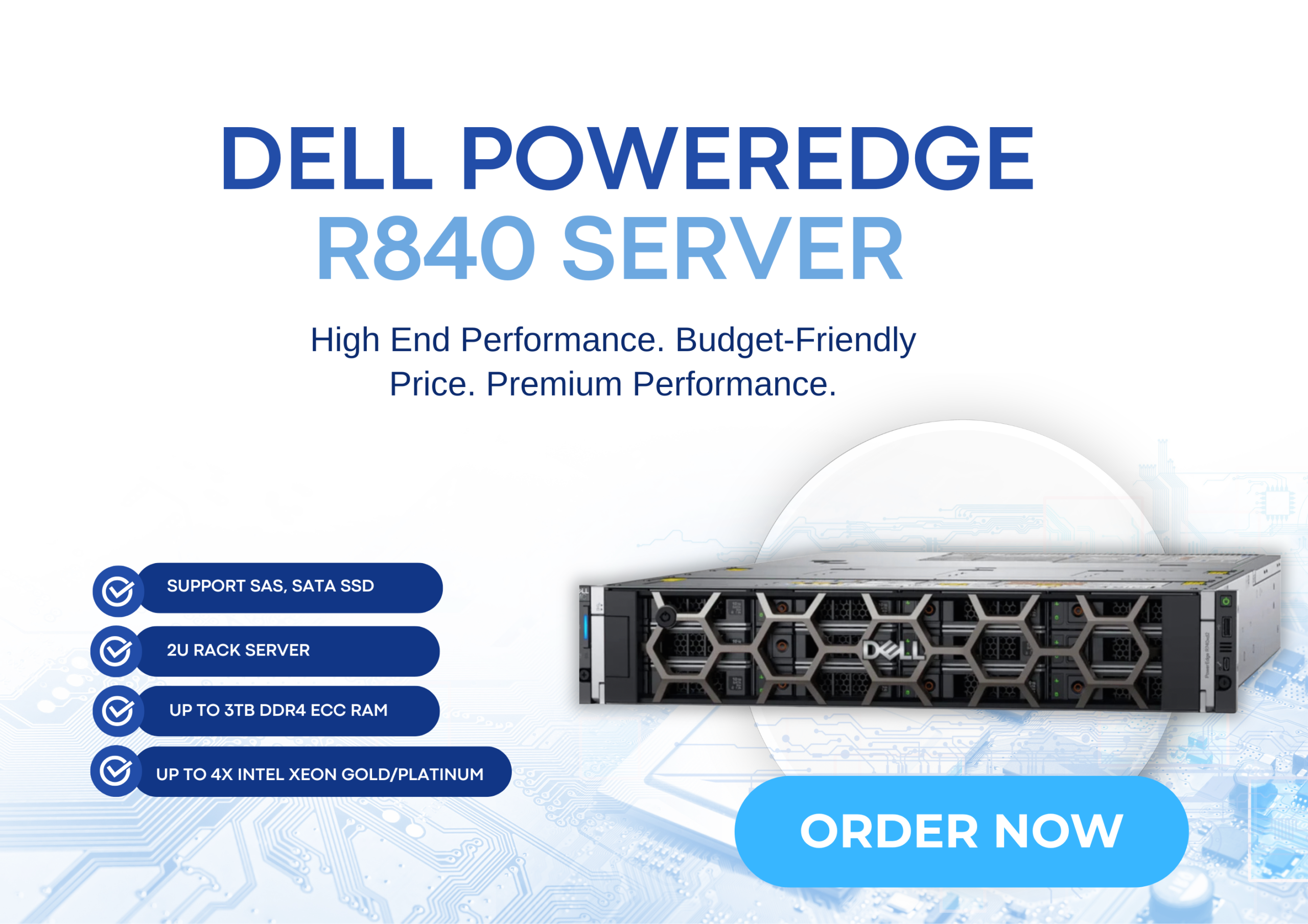 REFURBISHED DELL POWEREDGE R840 SERVER