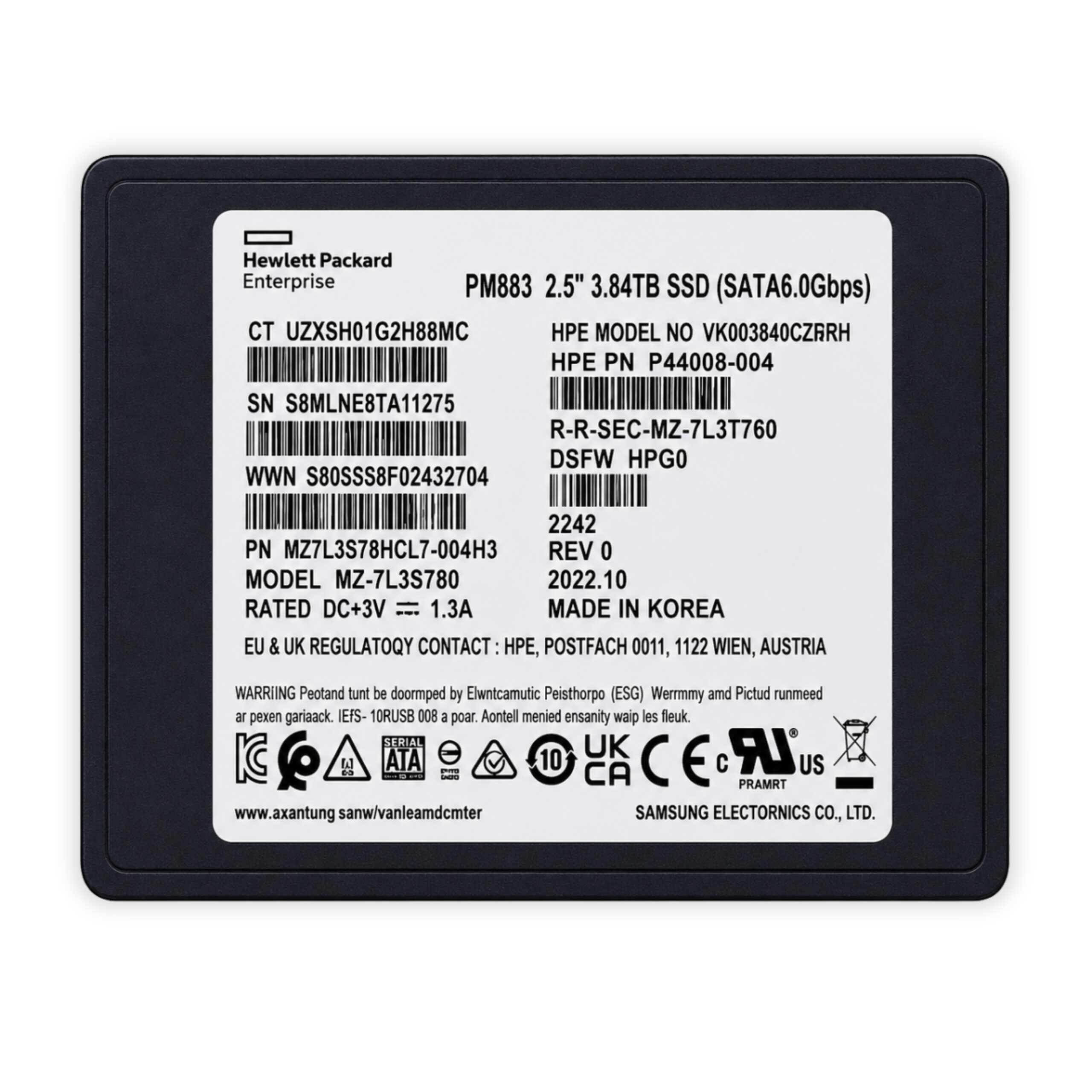 Orange Headphones Sale Social Media Graphic (11) 3.84TB SATA SSD HPE